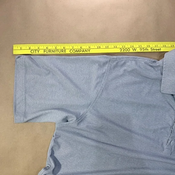 FootJoy Performance Golf Polo Men’s XL – Gray Stretch Shirt w/ Floral Collar - Picture 6 of 9